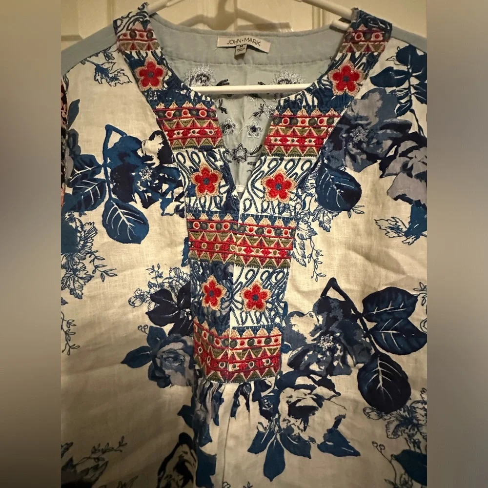 John Mark Embroidered Top - Picture 2 of 8